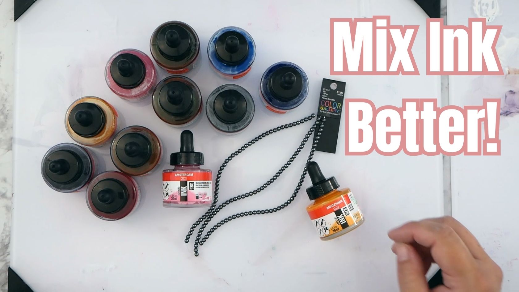 Add Mixer Beads Acrylic Ink Art Supply Hack