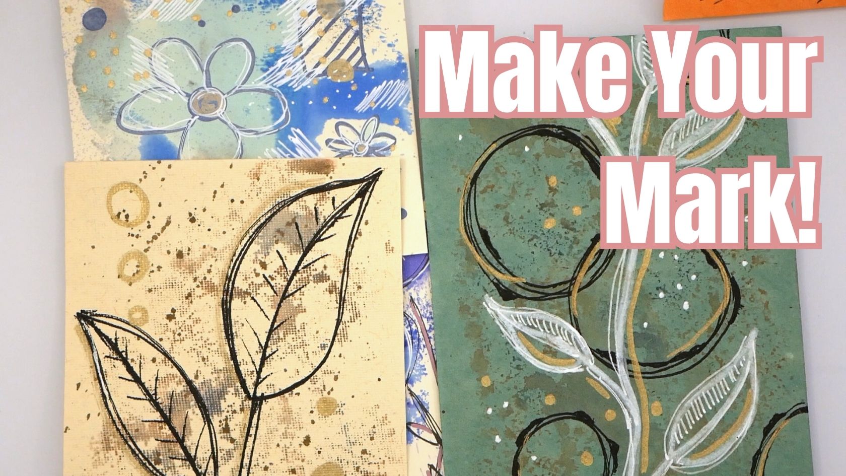 Doodle and Make Marks on Your Own Hand Painted Collage Papers