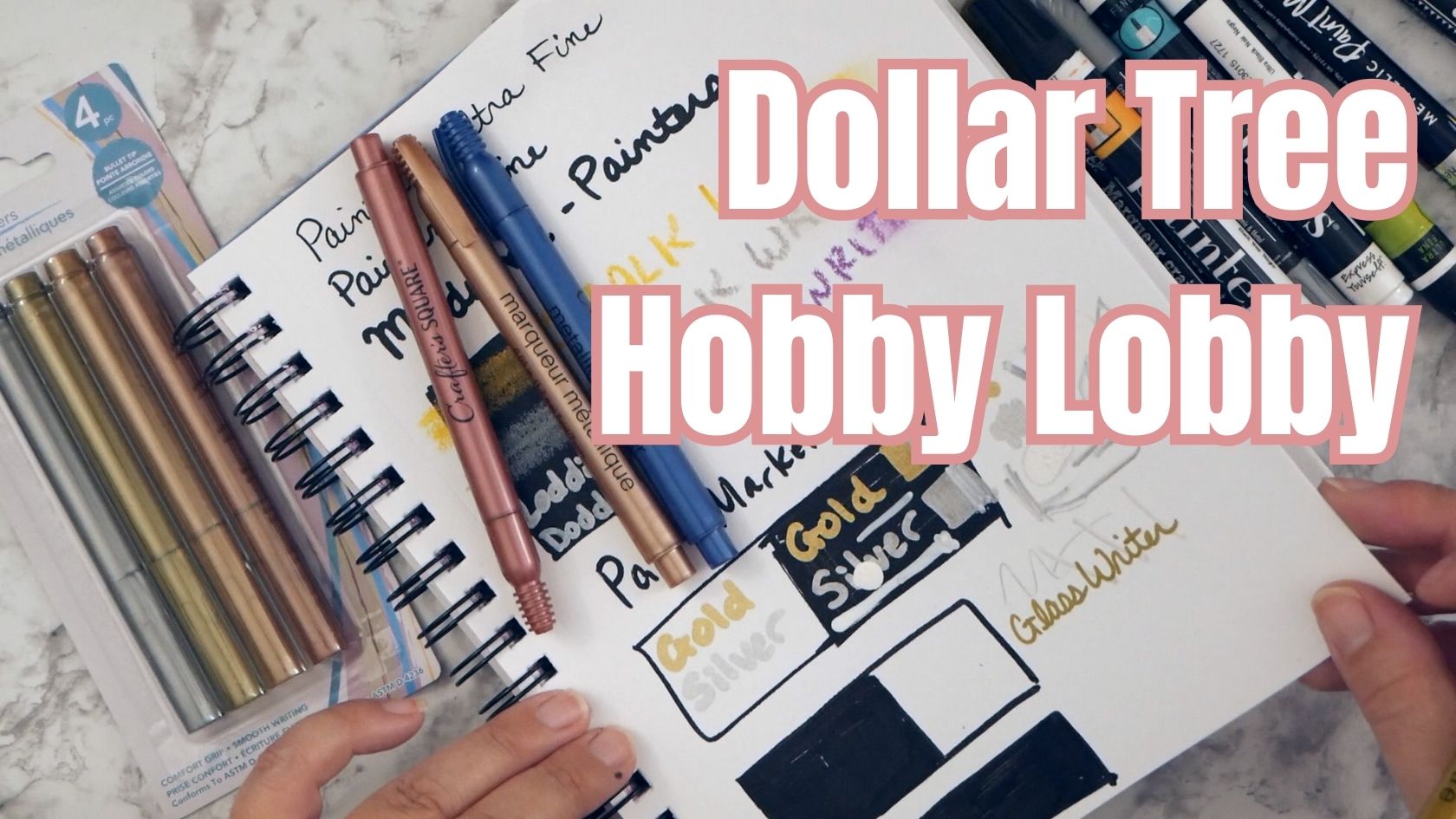 In-Depth Testing Metallic Markers and Paint Pens! [Hobby Lobby and Dollar Tree Art Supply Haul]