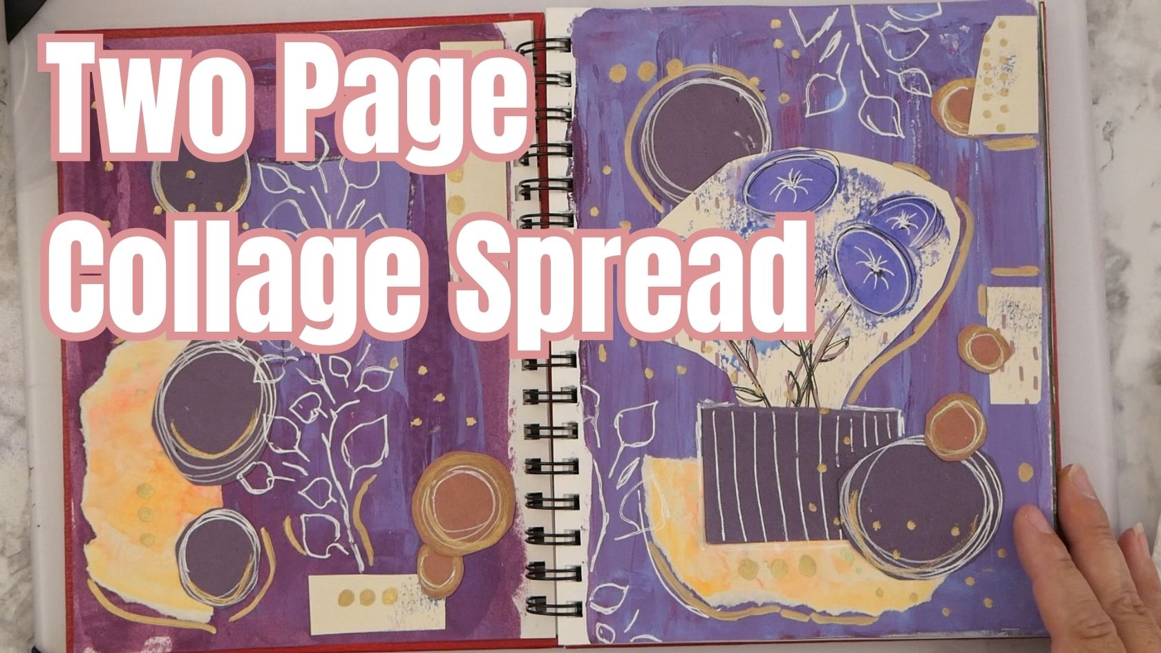 Two Page Collage Spread Art Journal Full Process Video