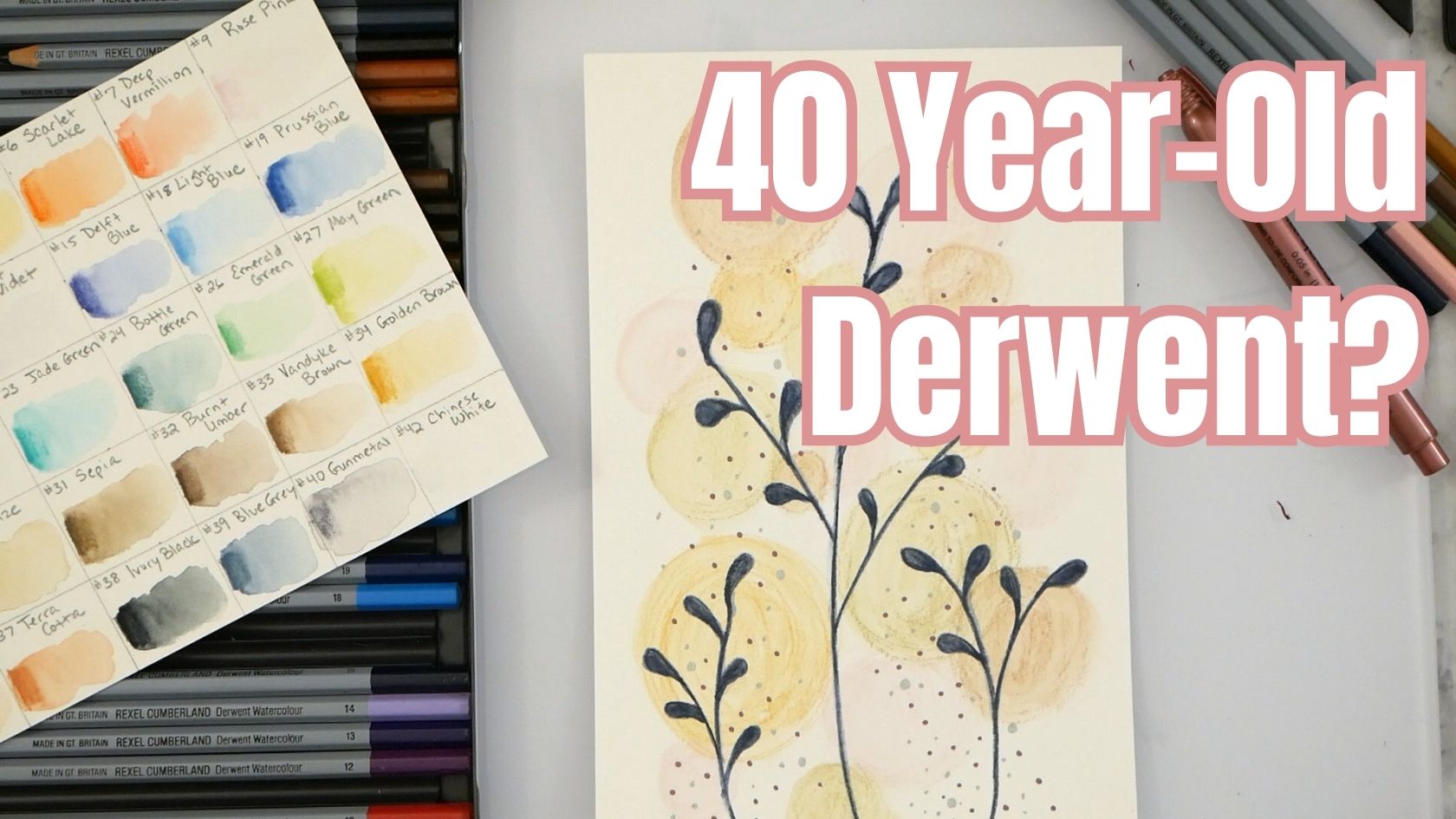 Unboxing, Swatching, and Trying the Original Vintage Derwent Watercolor Pencils from the 80s!