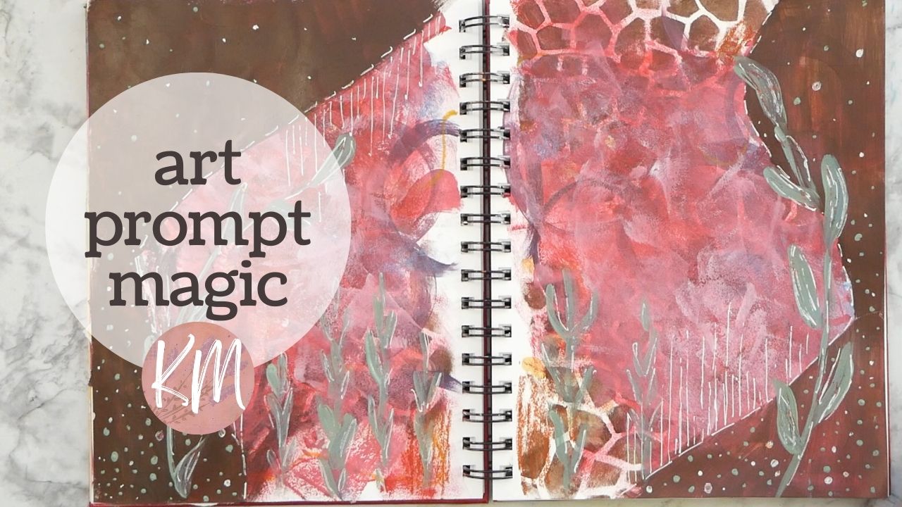 Art Journal Using My Homemade Art Prompts! Mixed Media Art Fun