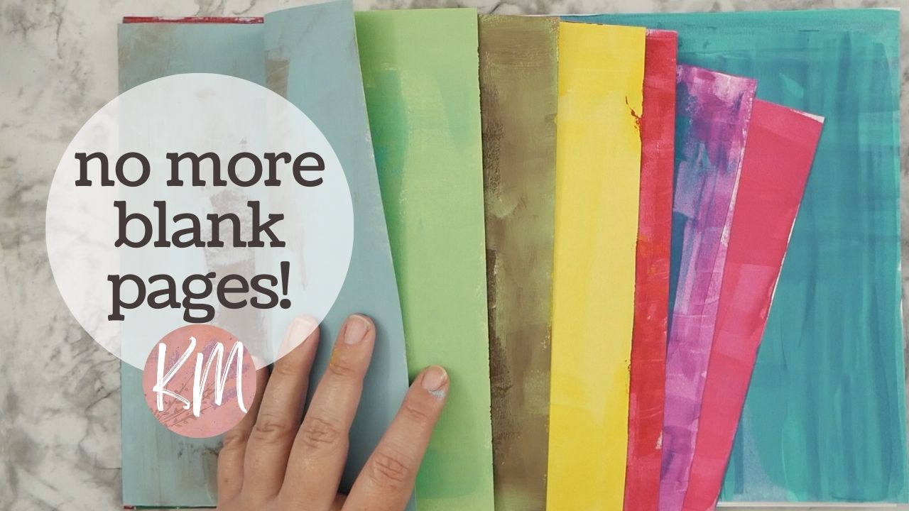 Art Journaling Tip – Pre-paint Pages for Stronger Paper and Instant Inspiration