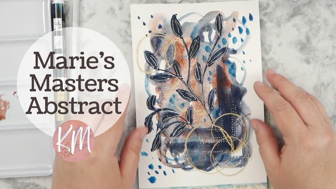 Easy Abstract Painting with Marie’s Masters Watercolors and Doodles