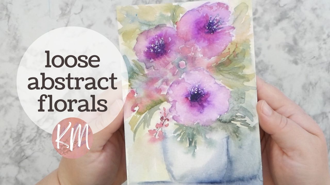 Easy Loose and Flowy Abstract Watercolor Flowers with MeiLiang Palette