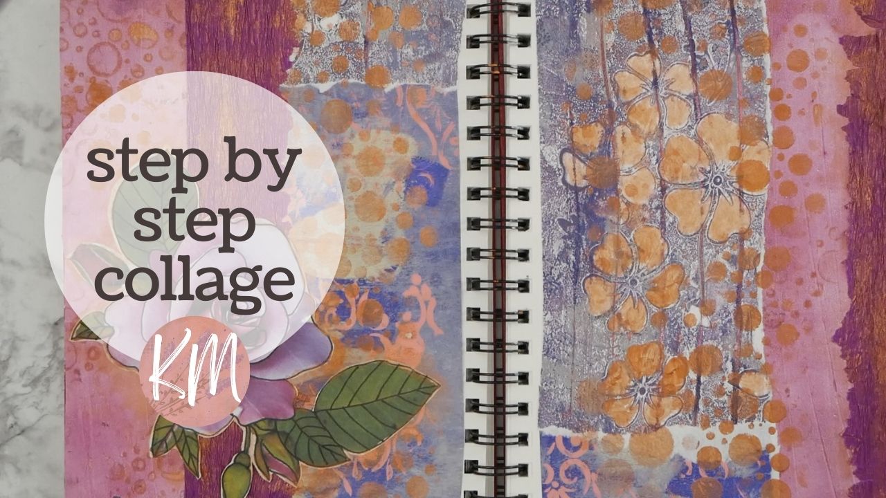 Easy and Beautiful Art Journal Collage with Gelli Prints