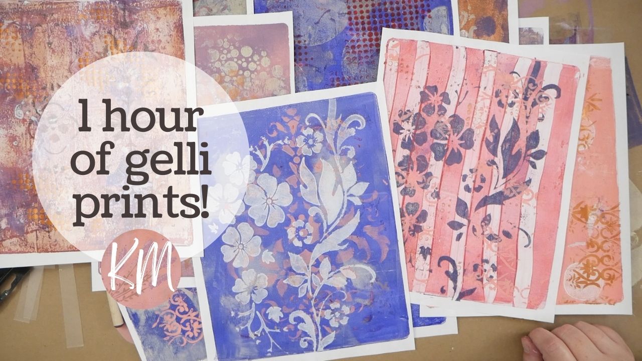 Gelli Plate Printing Fun with Stencils and Texture – Make Your Own Collage Papers