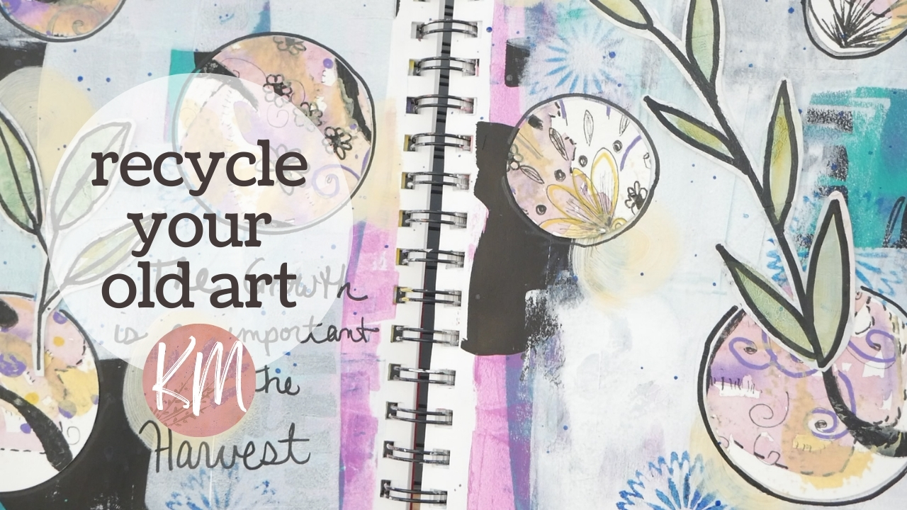 Recycle Ugly Art! Mixed Media Art Journal with Collage and DIY Embellishments