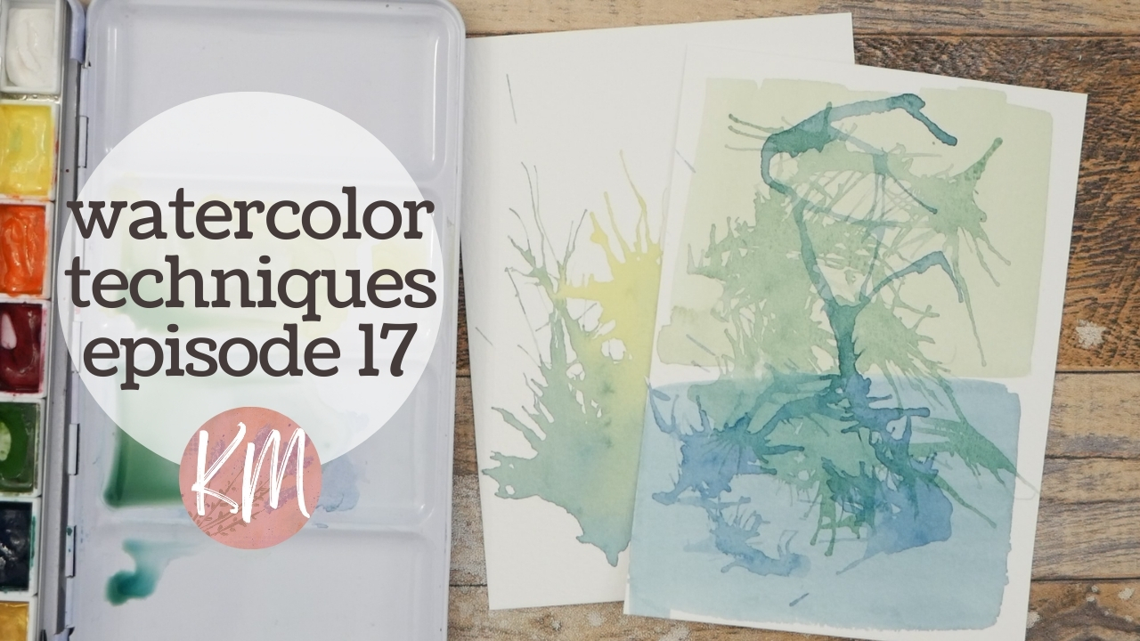 Using Air Blowing Tool and Pipettes for Watercolor Techniques – Watercolor Painting Tutorial #17