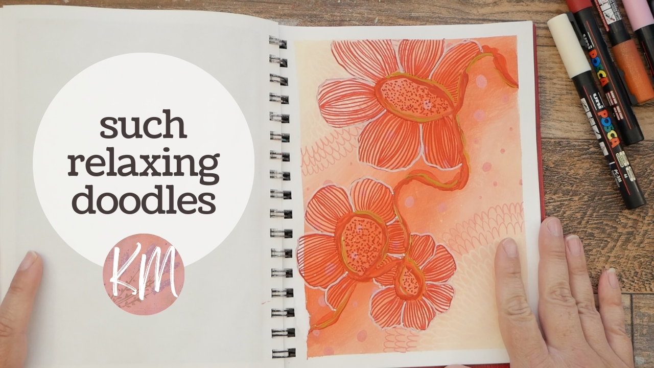 Creating an Acrylic Base for Doodles – Simple Color Blends with Organic Marks