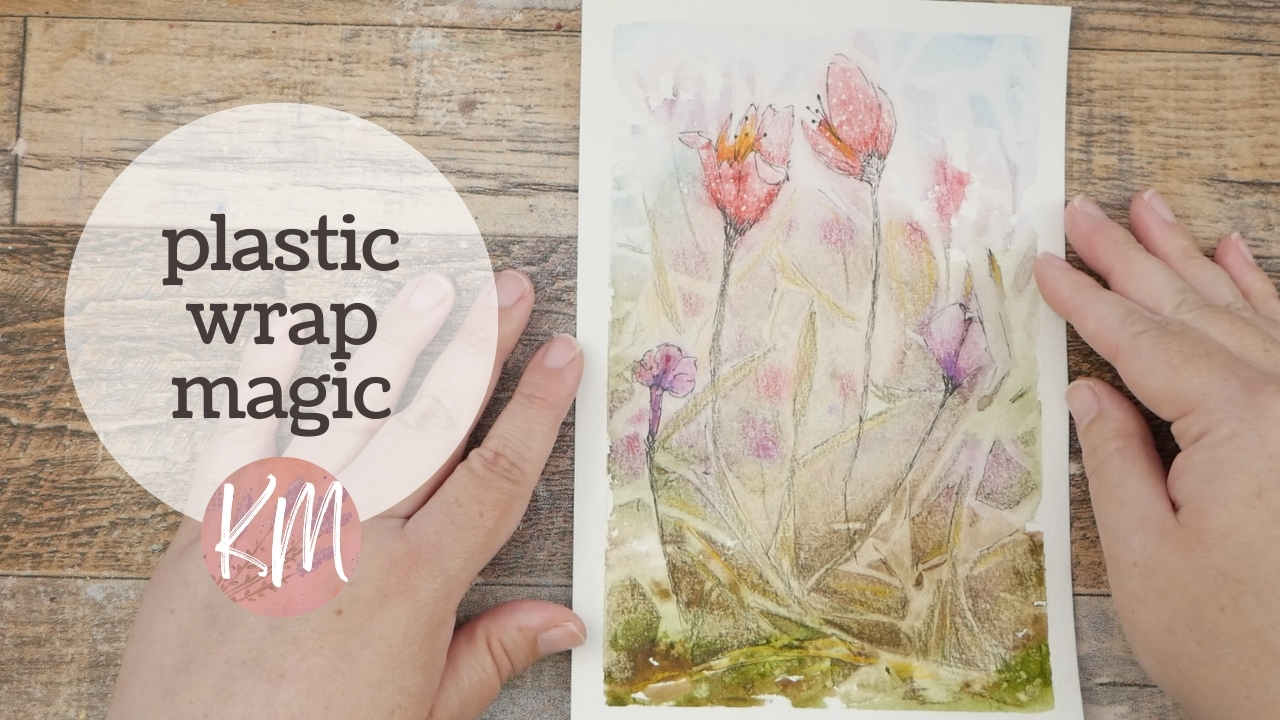 Plastic Wrap Watercolor Inspiration, Make Amazing Textures and Marks