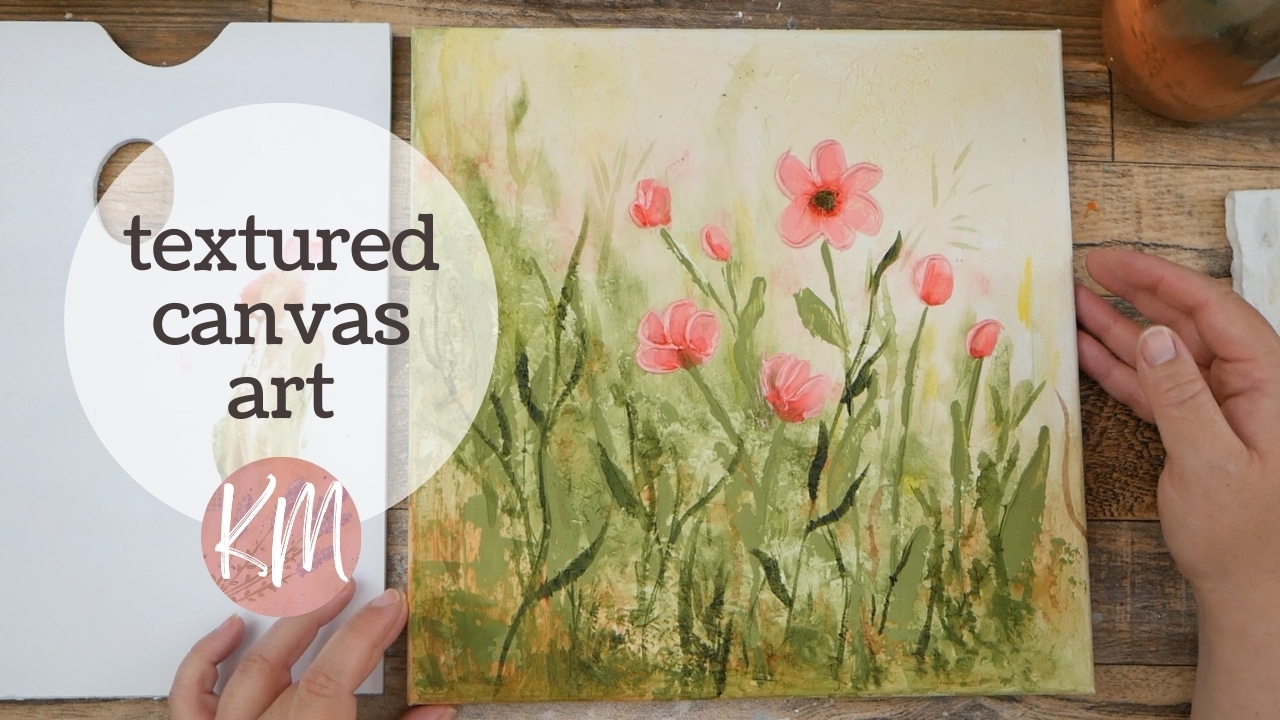 Textured Canvas Art Using Everyday Items Foil, Fingers, Palette Knives & More!