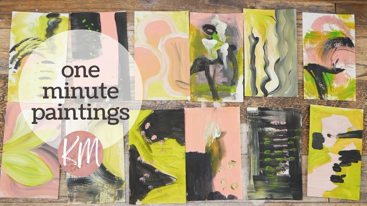 Create Unlimited Abstracts Part 1 – One Minute Abstract Paintings with Limited Colors