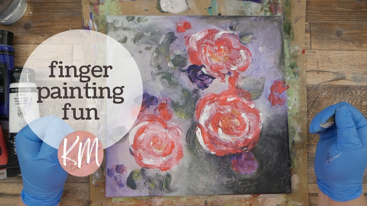 Hands Only Abstract Acrylic Canvas Painting Challenge – No Brushes, Just Fun