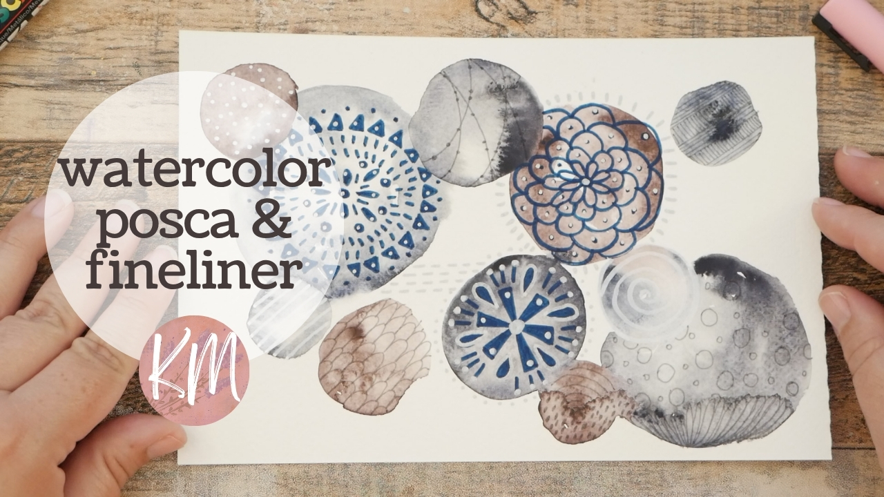 Simple Blobs and Relaxing Doodles – Playing with Sumi Watercolors