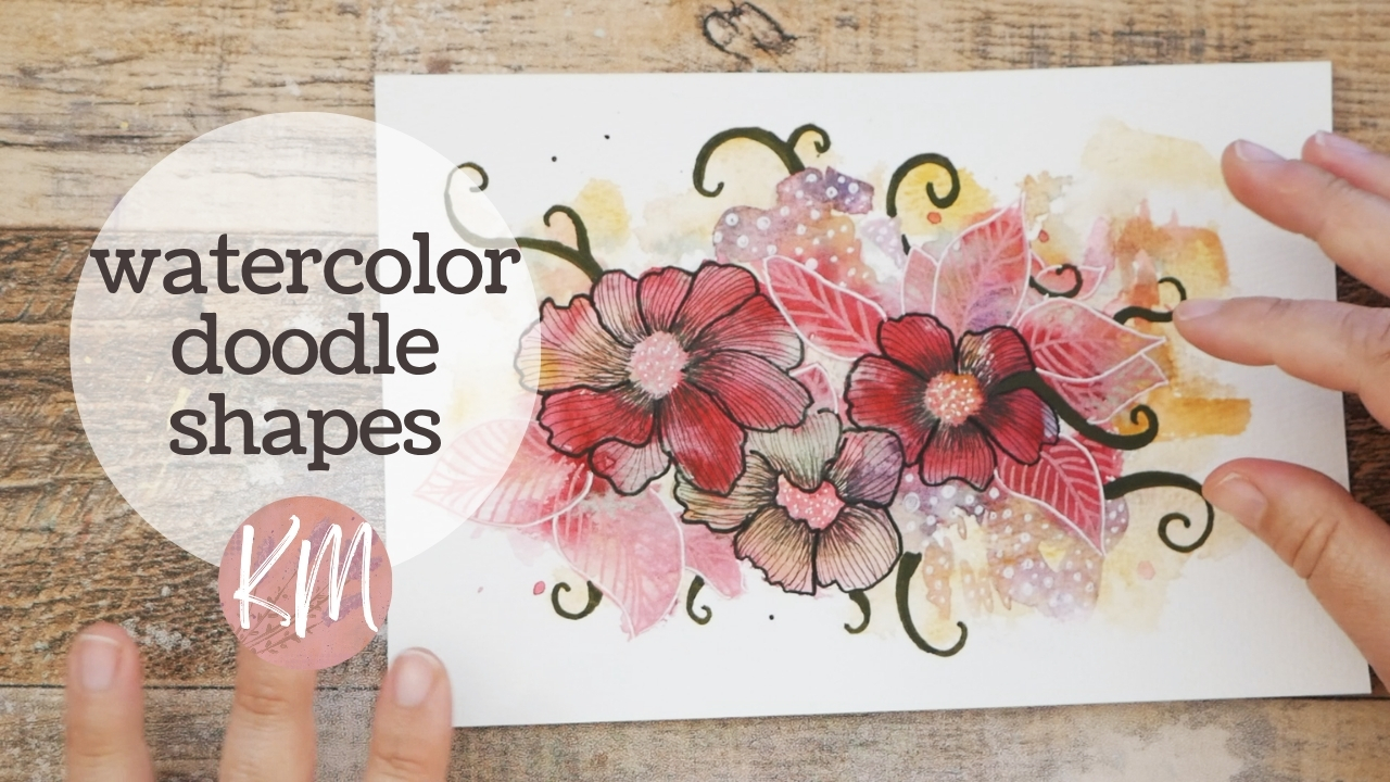 Watercolor Cloudgazing – Picking out Doodle Shapes from an Abstract Watercolor Background
