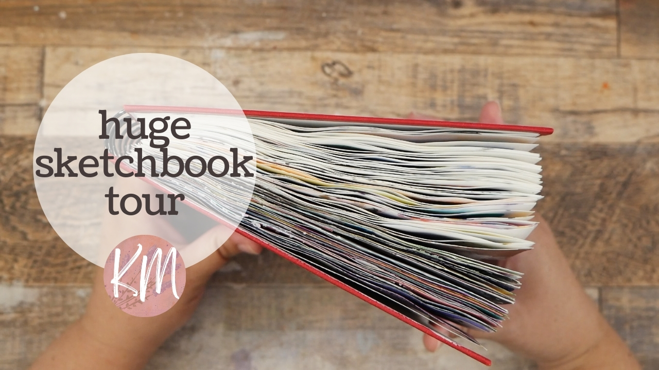 Completed Sketchbook Flip Through for Creative Inspiration – Art Journal Tour
