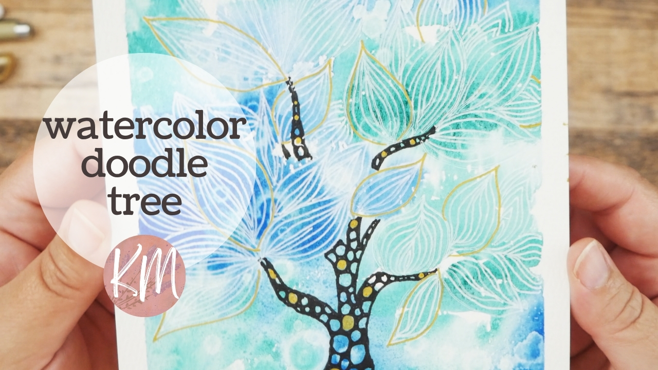How to Paint an Abstract Watercolor Doodle Tree Super Easy and Beautiful