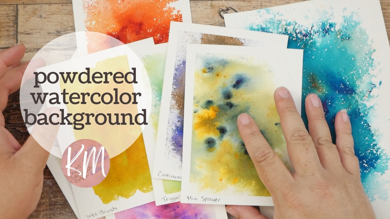 Experimenting Making Backgrounds with My New Powdered Watercolors   Creative Inspirations