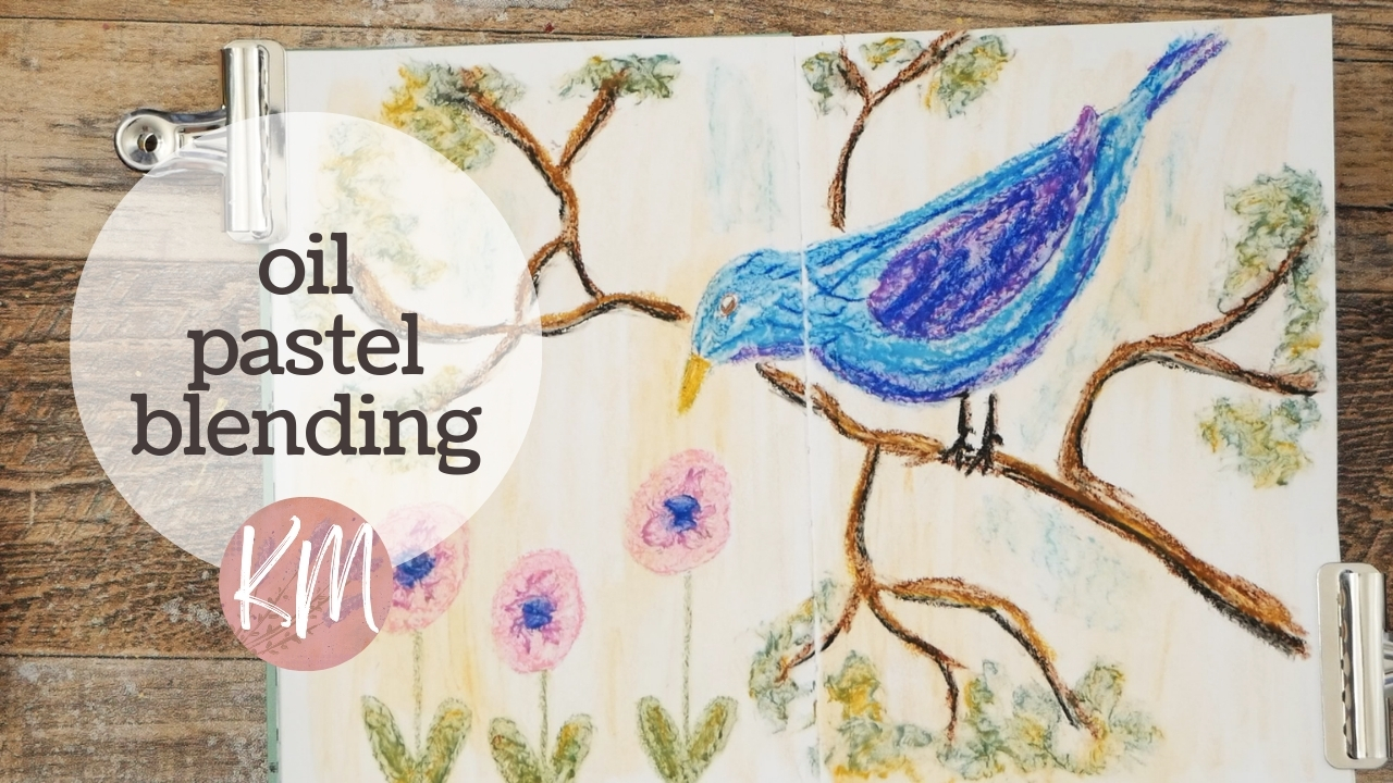 Playing with Oil Pastels and Experimenting with Silicone Blending in my Sketchbook