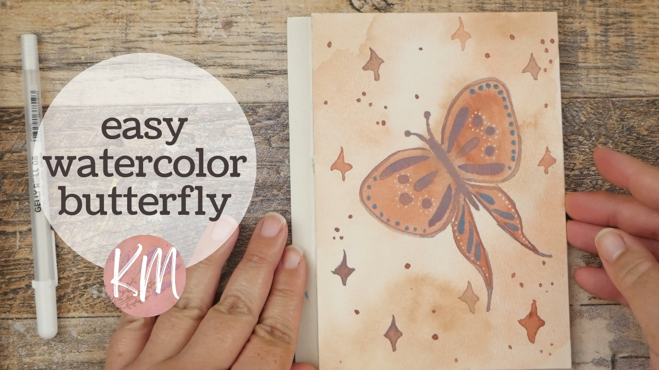 Paint this Easy Butterfly with Watercolor Full Process