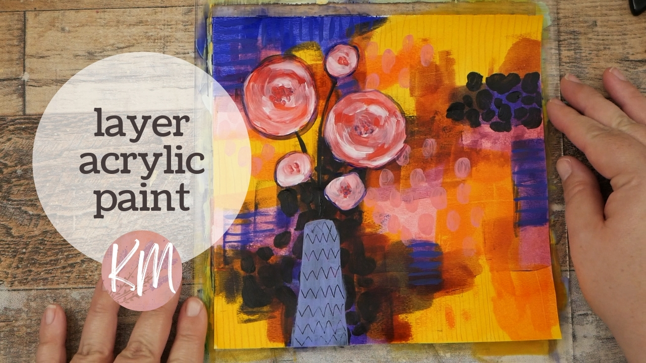 Some Ways to Layer Transparent and Opaque Paint – Beginner Acrylic Painting