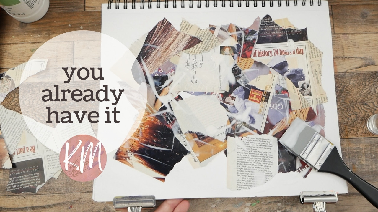 One Easy Fix to Stop Wrinkly Collage Paper – Collage Part 1