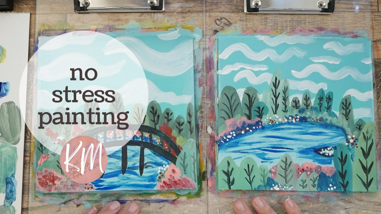 Simple, Imaginative Landscapes – A No Stress Acrylic Process