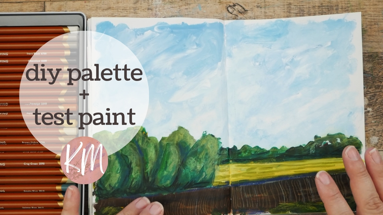 Trying a DIY Stay Wet Acrylic Paint Palette (Plus a Simple Landscape Painting Demo)