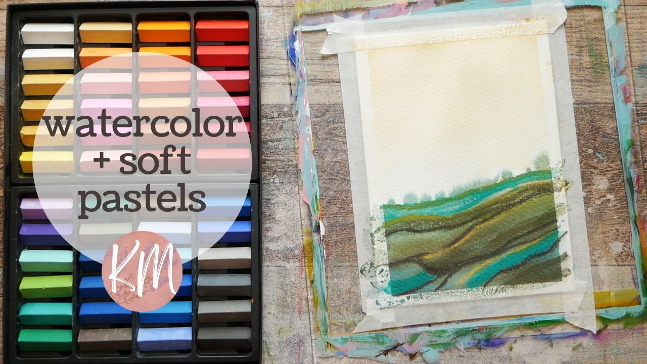 Loose Watercolor Landscape + Testing New Soft Pastel Sticks