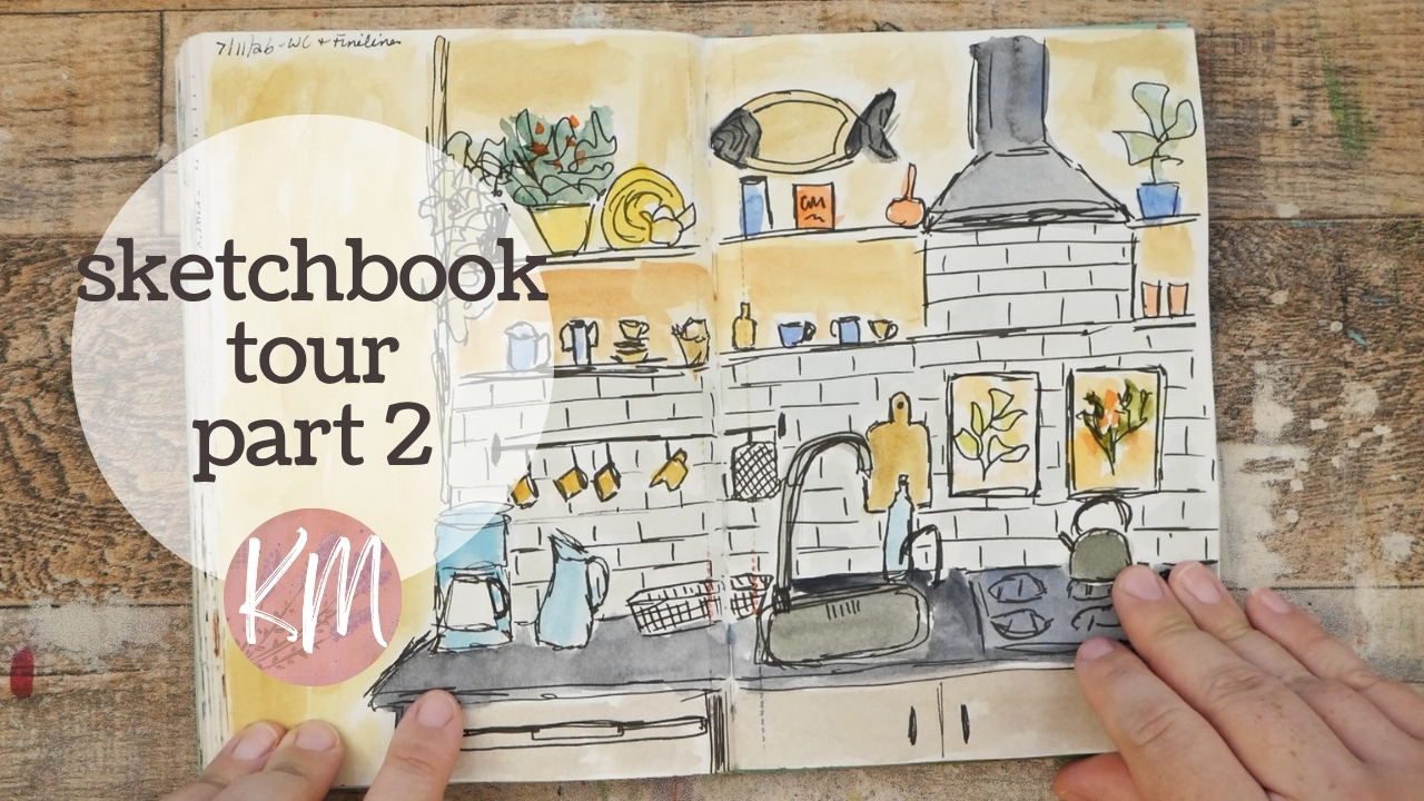 Sketchbook Tour Part 2 – 100+ Pages of Watercolor, Acrylic, & Mixed Media Inspiration